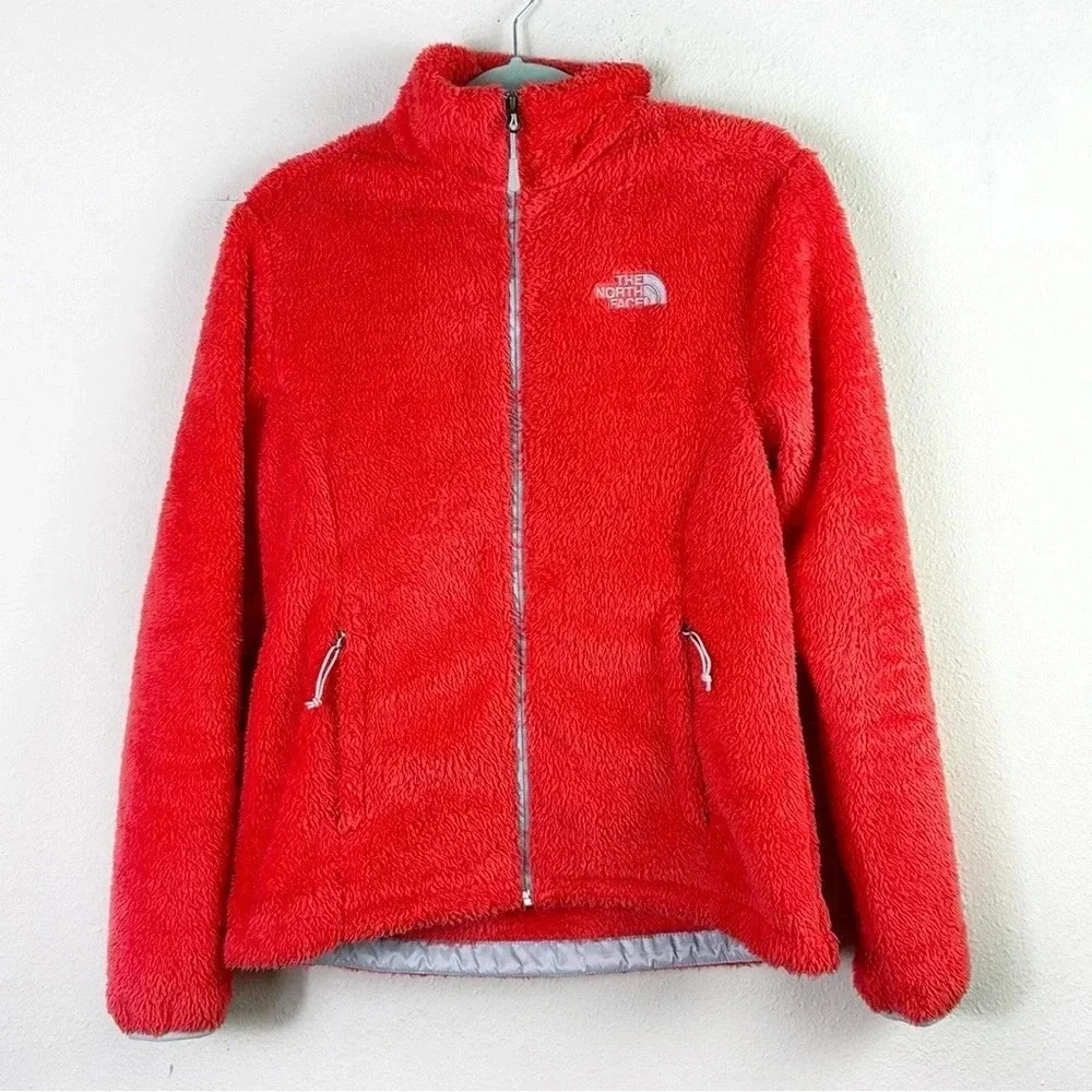 The‎ North Face Fleece Jacket Sweater in Bright Orange size M